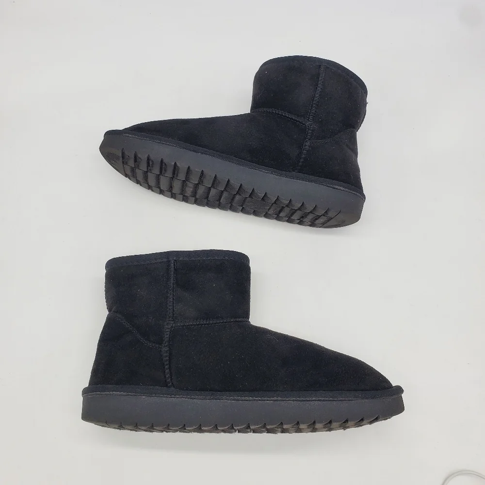 Cushionaire Shoes Women's 8.5 Hipster Cozy Ankle Winter Boots Black